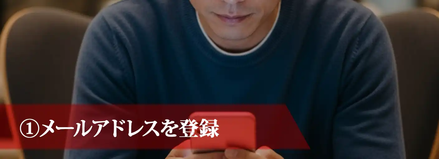 ①メールアドレスを登録