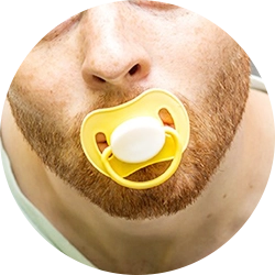 おしゃぶり装着