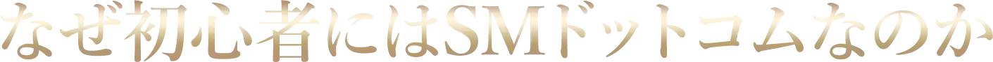 なぜ初心者にはSMドットコムなのか