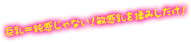 巨乳＝鈍感じゃない！敏感乳を揉みしだけ！