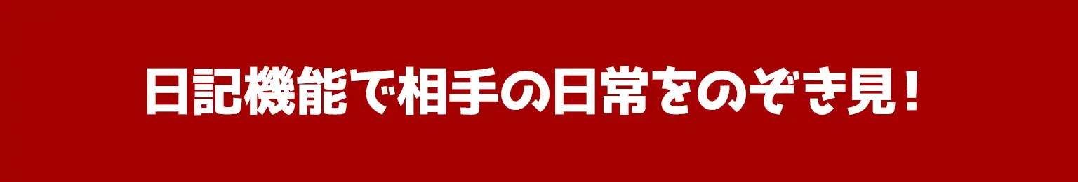日記機能で相手の日常をのぞき見！
